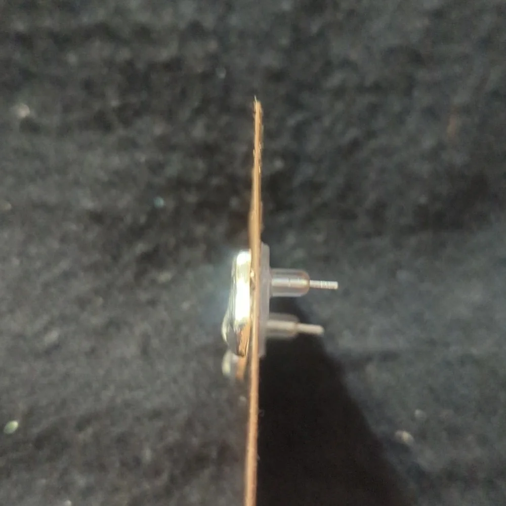 Silver Tone Cowboy Hat Dainty Delicate Stud Statement Earrings